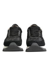 Dolce & Gabbana Black Gray Leopard Low Top Sneakers Shoes
